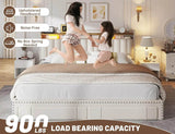 Upholstered Bed Frame with Storage Drawers - Sleep Galleria