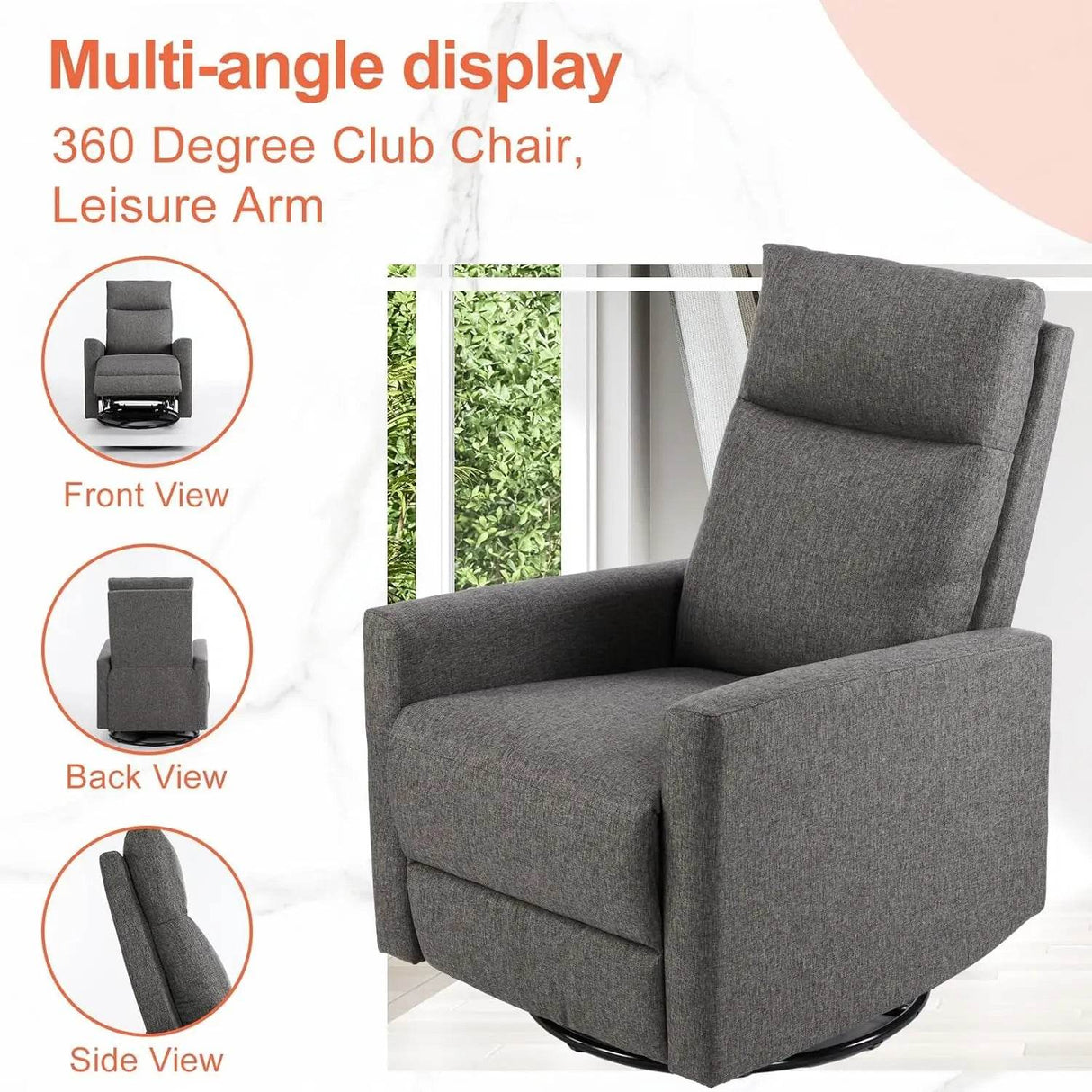 360 Swivel High Back Recliner Chair - Sleep Galleria