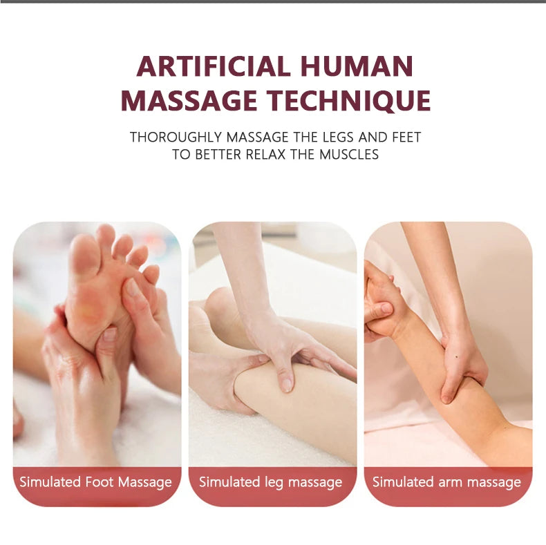 Electric Heated Foot And Leg Kneading Massage Device