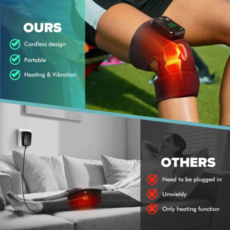 Wireless Heated Knee Elbow Shoulder Massage Pad Thermal Therapy - hailicare - Sleep Galleria