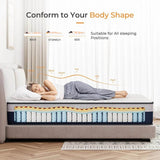 Medium Firm 10-Inch Lavender Memory Foam Hybrid Mattress - Sleep Galleria