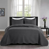 3-Piece Reversible Microfiber Quilt Bedding Set - Sleep Galleria