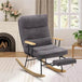 Adjustable Teddy Fabric Rocking Chair with Footrest - XMSJ - Sleep Galleria