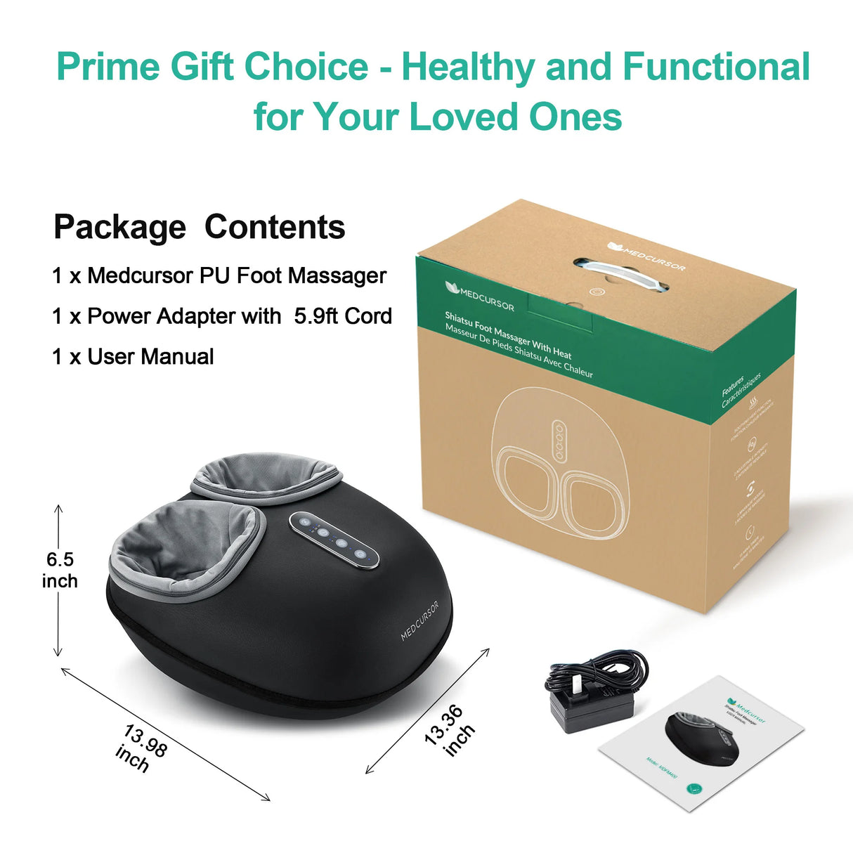Shiatsu Electric Foot Massager With Heating Therapy
