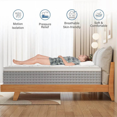 Medium Gel Memory Foam Hybrid Mattress - BedStory - Sleep Galleria