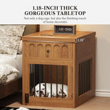 Indoor Wooden Dog Crate With Storage Drawer End Table