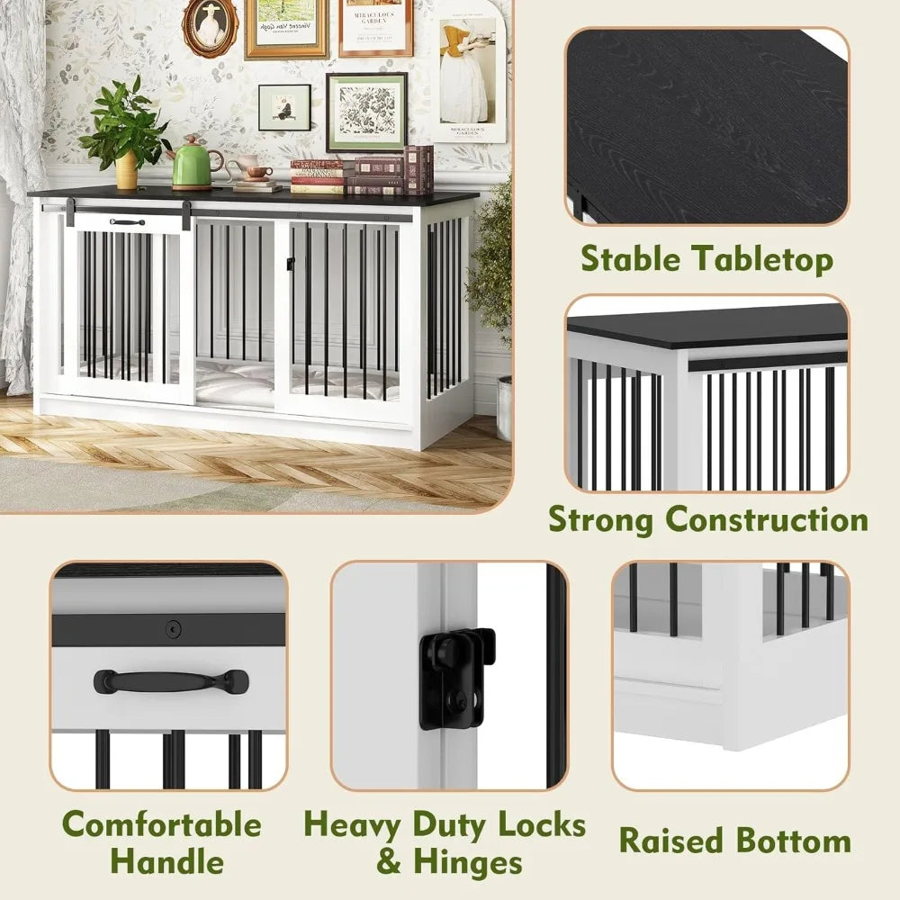 Extra Large Indoor Heavy Duty Furniture-Style Dog Crate