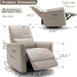 Power Rocker Swivel Electric Recliner Chair - Calmora - Sleep Galleria