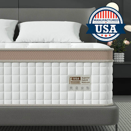 Medium Gel - Infused Hybrid Memory Foam Mattress - BedStory - Sleep Galleria