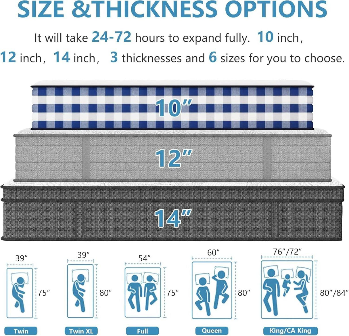 Medium 11-Inch Hybrid Cooling Gel Memory Foam Mattress - Sleep Galleria