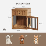 Indoor Wooden Dog Crate With Storage Drawer End Table