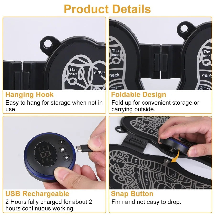 Electric USB Rechargeable Foot Circulation Massager Pad