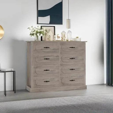 Modern Farmhouse 8 - Drawer Wood Dresser - XMSJ - Sleep Galleria