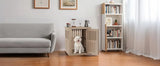 Lockable Resin Dog Crate End Table Nightstand