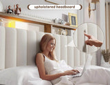 Upholstered Bed Frame with Storage Drawers - Sleep Galleria