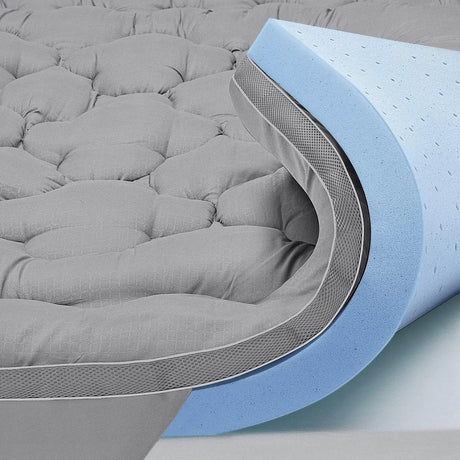 Dual Layer Gel Memory Foam Mattress Topper - Sleep Galleria