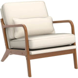 Mid - Century Linen Upholstered Accent Chair - Calmora - Sleep Galleria