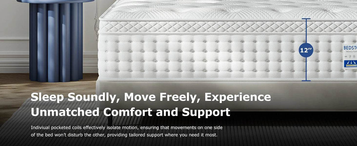 Medium Hybrid Memory Foam Pocket Spring Mattress - BedStory - Sleep Galleria
