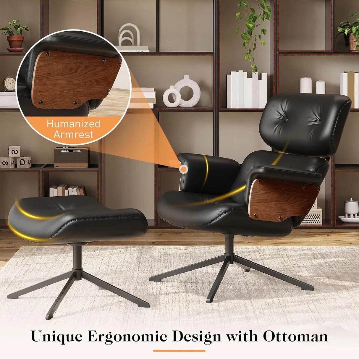 Mid Century Reclining Swivel Chair - Sleep Galleria