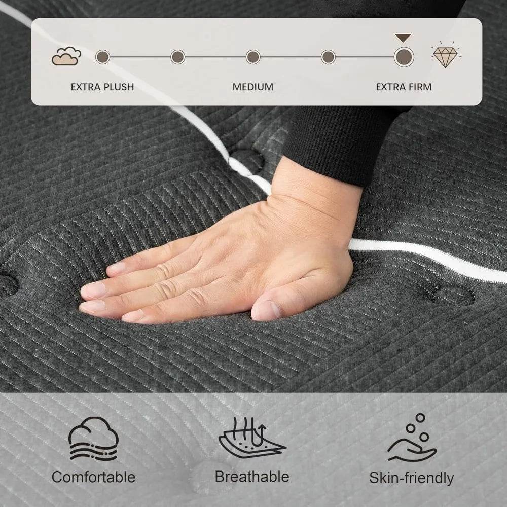Extra Firm Memory Foam Hybrid Mattress - ANGDUO - Sleep Galleria