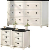 Farmhouse 3-Piece Dresser And Nightstand Set - Sleep Galleria