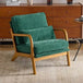 Mid - Century Modern Chenille Armchair with Lumbar Pillow - Calmora - Sleep Galleria