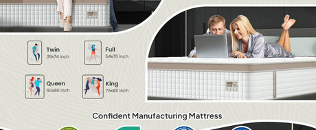 Medium Gel - Infused Hybrid Memory Foam Mattress - BedStory - Sleep Galleria