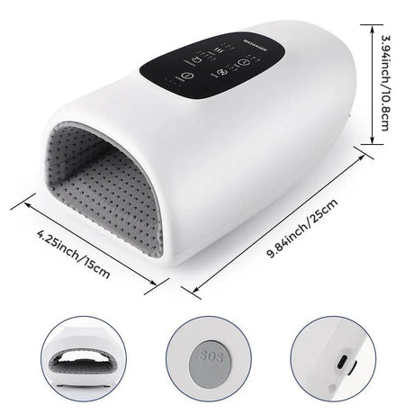 Electric Hand Massager Air Compression Hot Compress Device - Sleep Galleria
