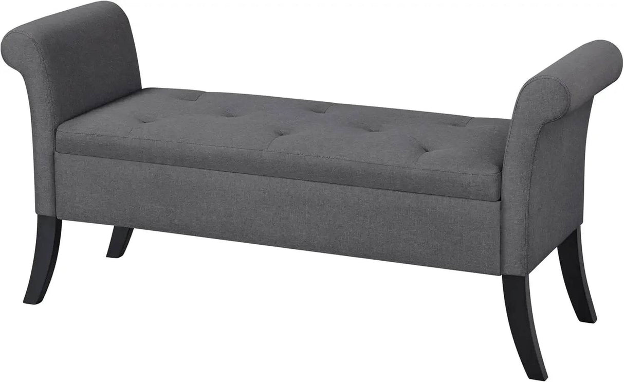 Vintage Faux Leather Storage Bench - Sleep Galleria