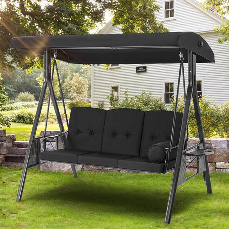 Outdoor Patio Swing with Adjustable Canopy - ZUIYU - Sleep Galleria