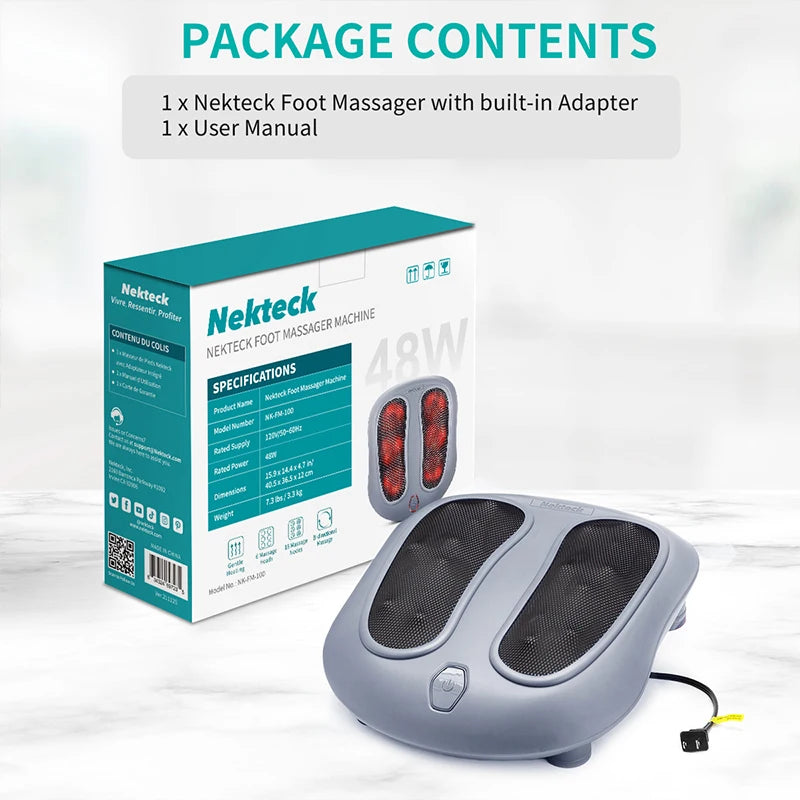 Shiatsu Electric Foot Massager With Heating Therapy