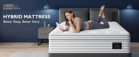Medium Hybrid Gel Memory Foam Pocket Spring Mattress - BedStory - Sleep Galleria