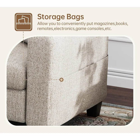 Modern Convertible L Shaped Sectional Sofa - Calmora - Sleep Galleria