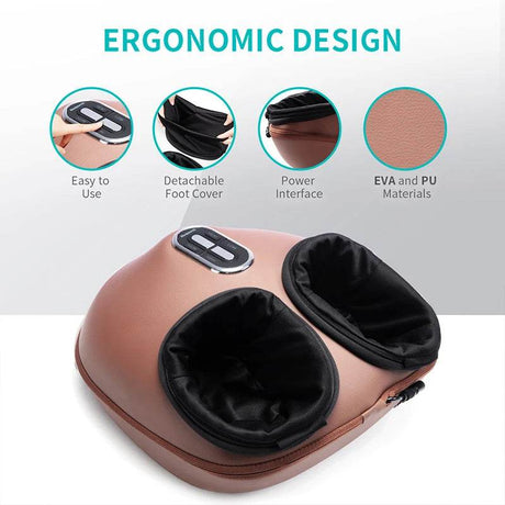 Electric Foot Massager with Heat Compression Shiatsu Therapy - Sleep Galleria