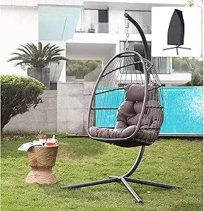 Indoor Outdoor Foldable Egg Swing Chair - XMSJ - Sleep Galleria