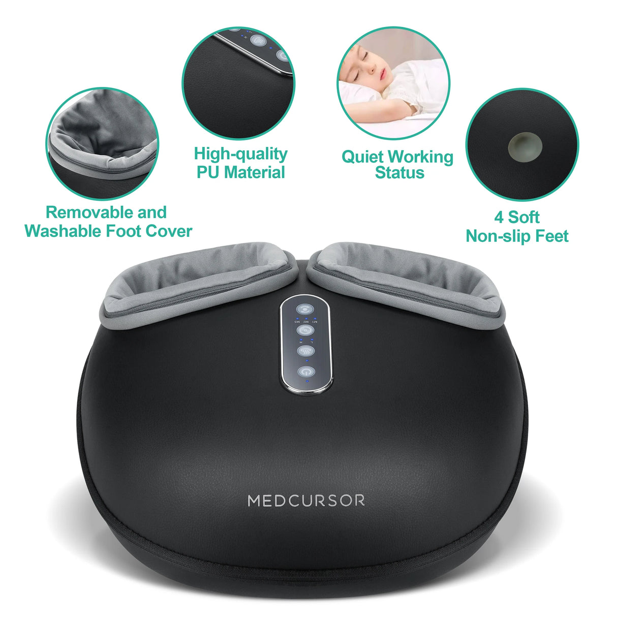 Shiatsu Heated Electric Foot Massager With Rollers