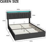 Adjustable Storage Bed Frame With Charging Station - XMSJ - Sleep Galleria