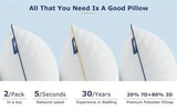 Set of 2 Soft Hypoallergenic Neck Pillows - Sleep Galleria