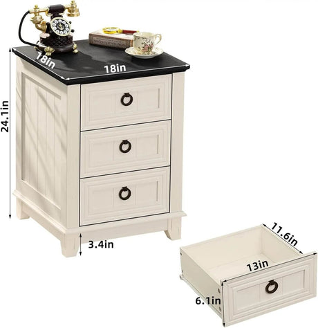 Farmhouse 3 - Piece Dresser And Nightstand Set - XMSJ - Sleep Galleria