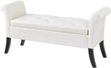 Vintage Faux Leather Storage Bench - Sleep Galleria