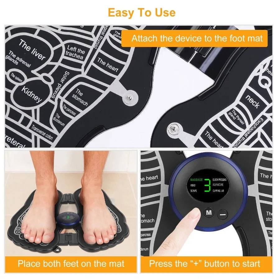 Electric USB Rechargeable Foot Circulation Massager Pad