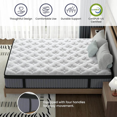 Medium Cooling Hybrid Memory Foam Mattress - BedStory - Sleep Galleria