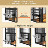 Heavy Duty Indoor XL Dog Crate With Adjustable Bowls