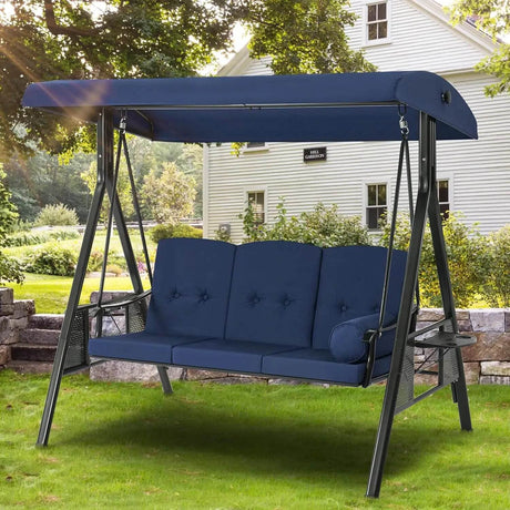 Outdoor Patio Swing with Adjustable Canopy - ZUIYU - Sleep Galleria