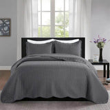 3-Piece Reversible Microfiber Quilt Bedding Set - Sleep Galleria