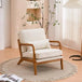 Mid - Century Linen Upholstered Accent Chair - Calmora - Sleep Galleria