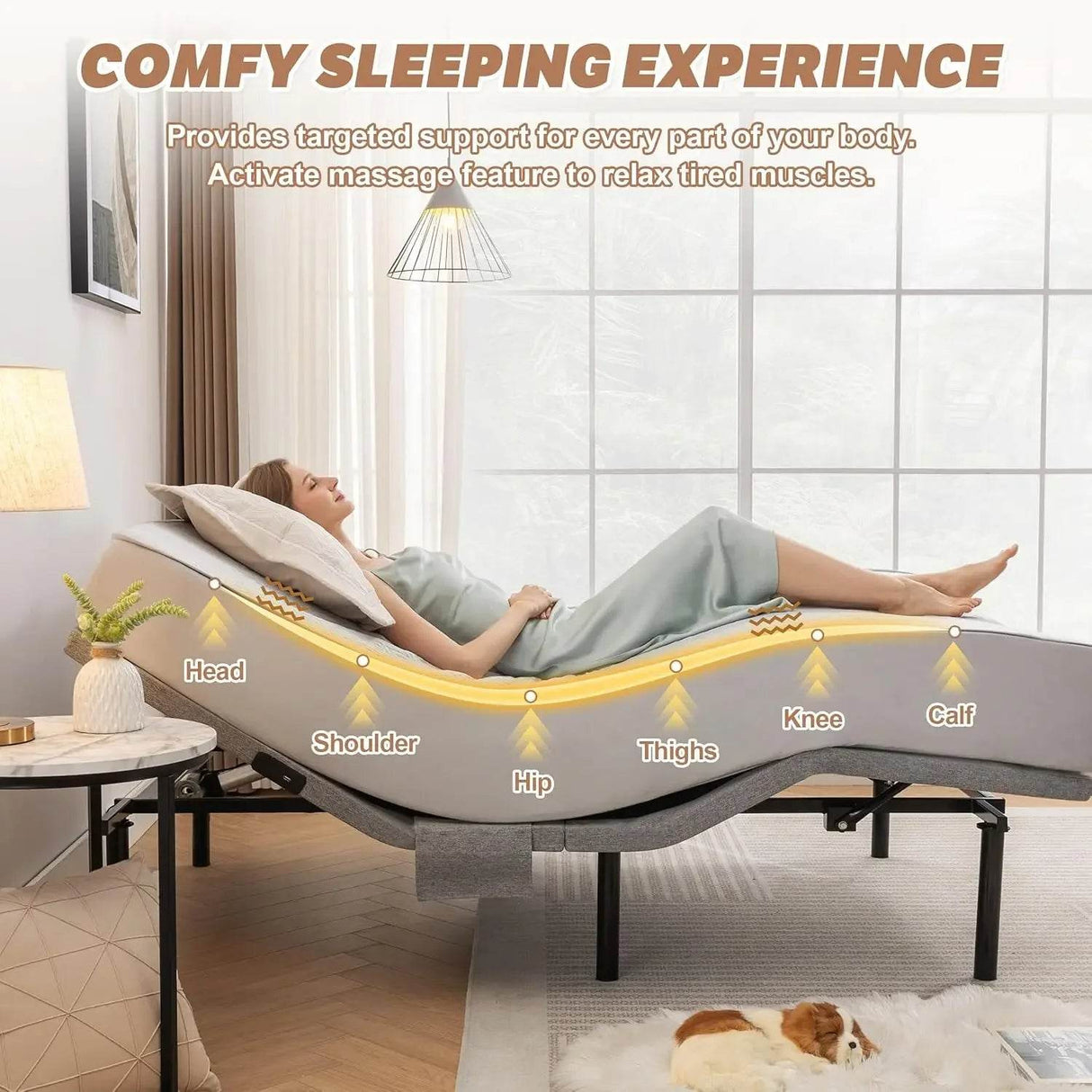 Adjustable Massage Electric Bed Frame With Zero Gravity - Sleep Galleria