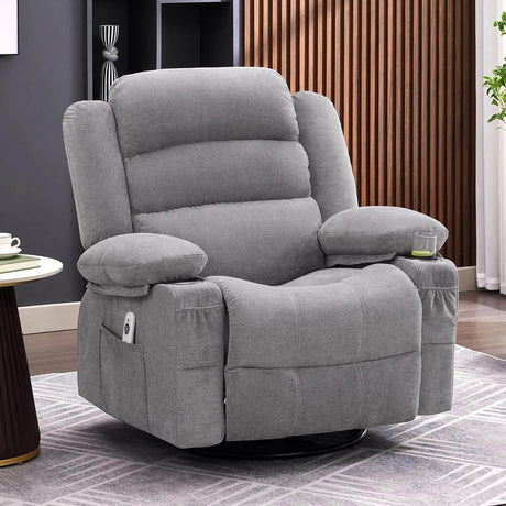 Oversized Rocker Recliner Chair with Heat Massage - XMSJ - Sleep Galleria