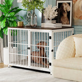 Multifunctional Wooden Dog Crate With Removable Tray