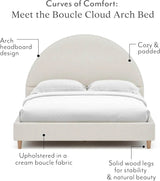 Boucle Upholstered Platform Bed Frame - Sleep Galleria